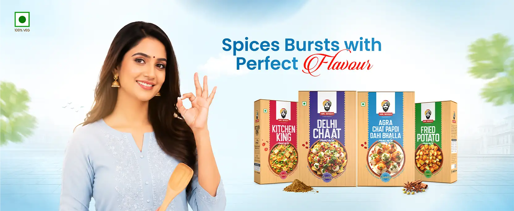 Snacks Masala Banner For Desktop