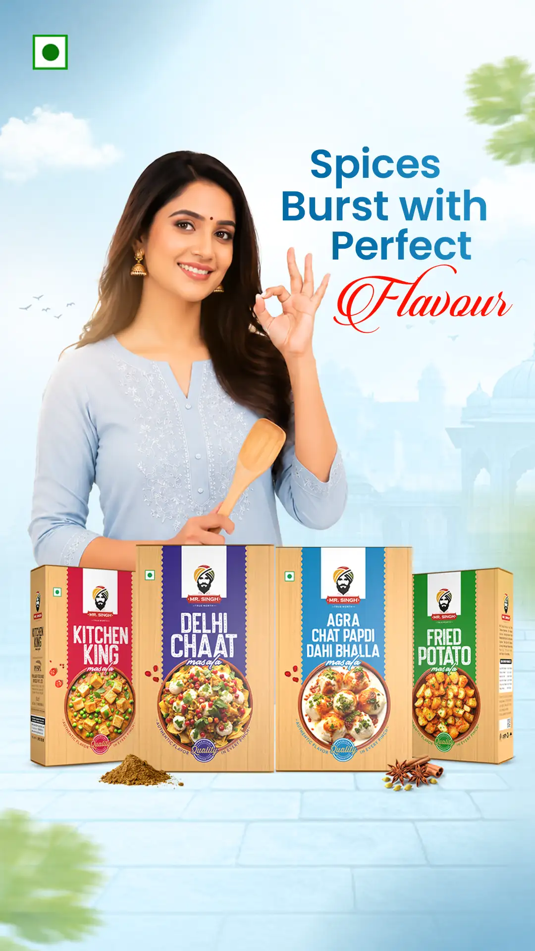Snacks Masala Banner For Mobile